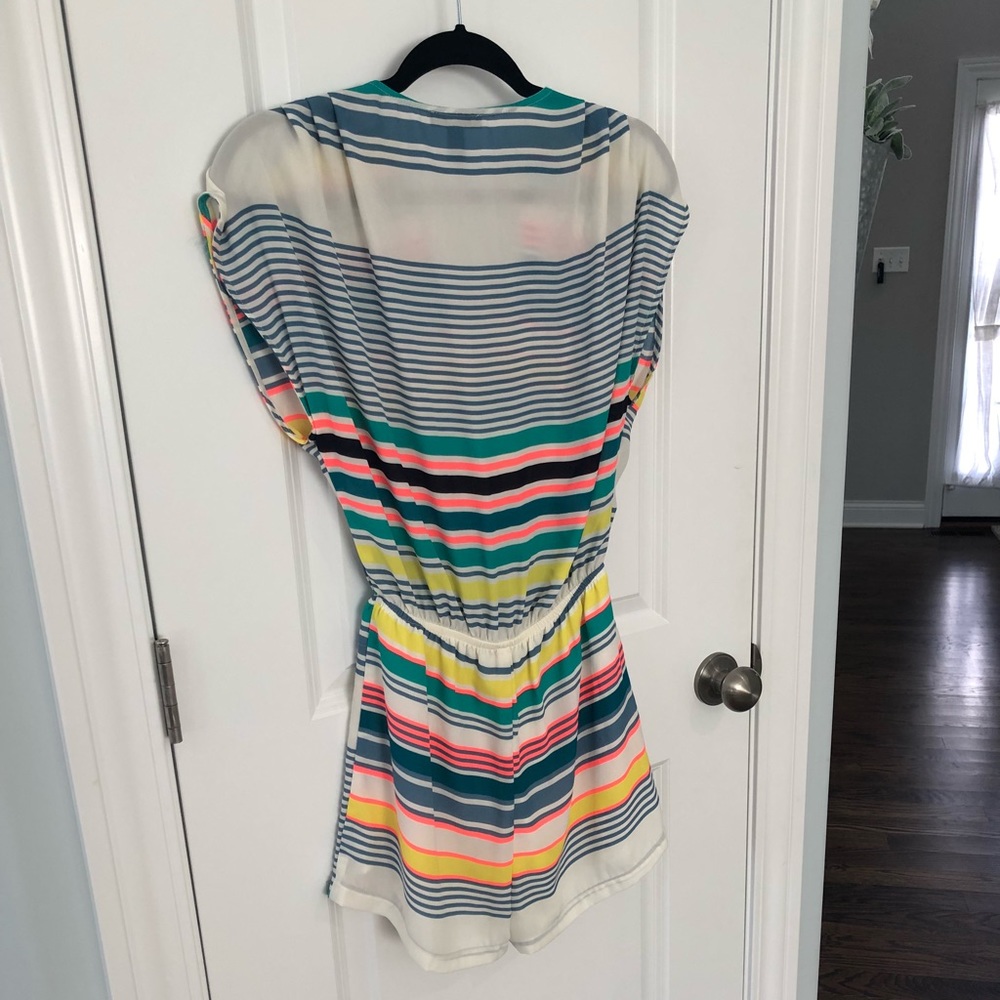 Aqua Striped Romper - Picture 4 of 5
